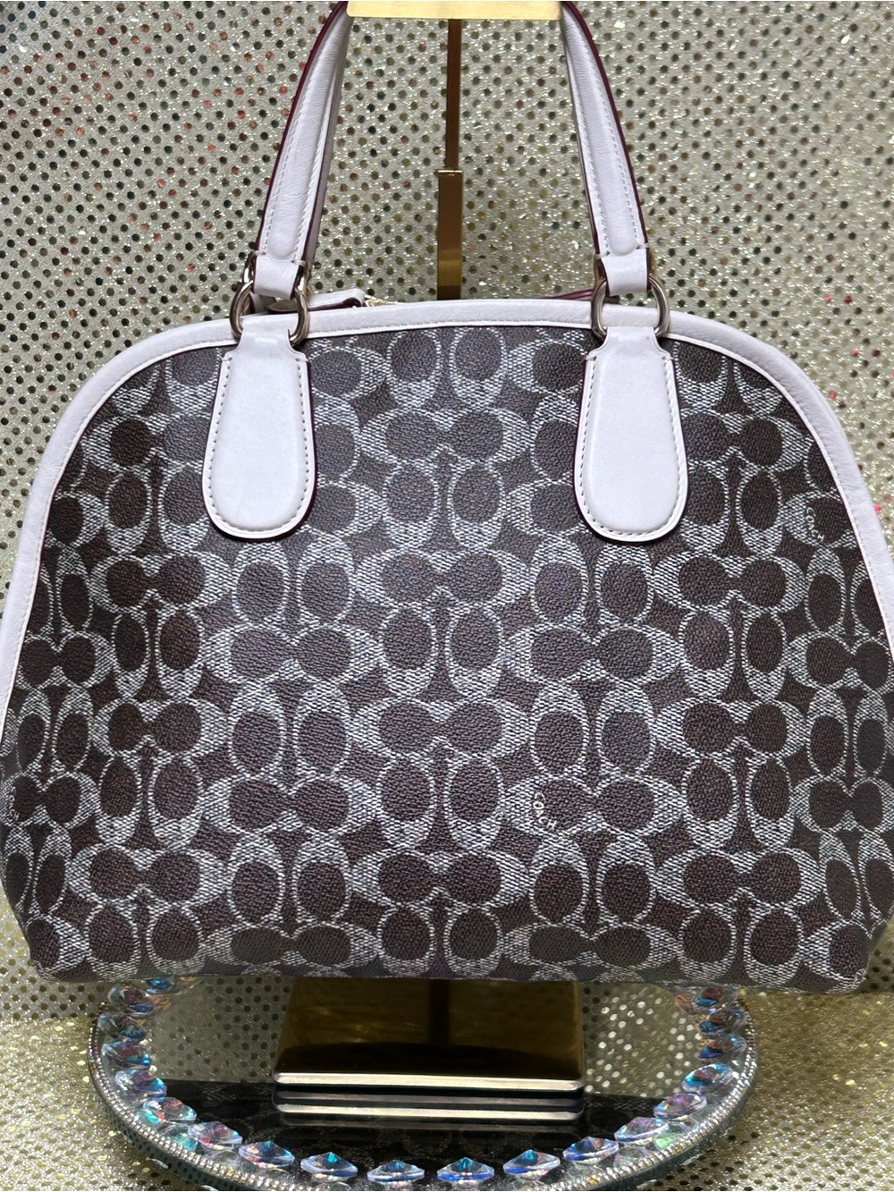 Coach Prince Street Mini Satchel with Chalk White Trim Approx. 15 x 9 x 5 - Picture 3 of 17